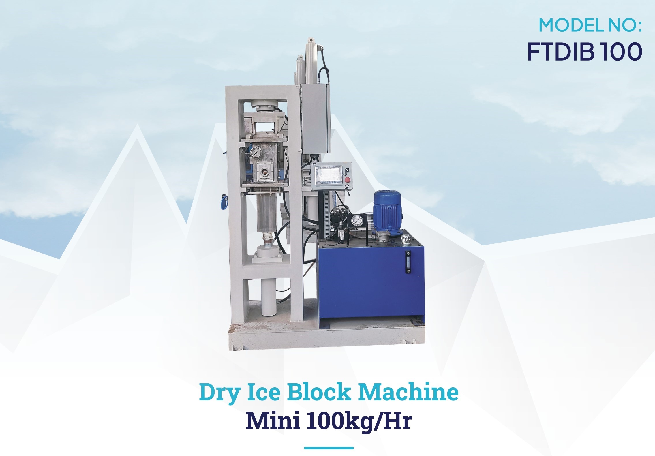FTDIB 100 — Dry Ice Slice Machine Mini 100kg/hr