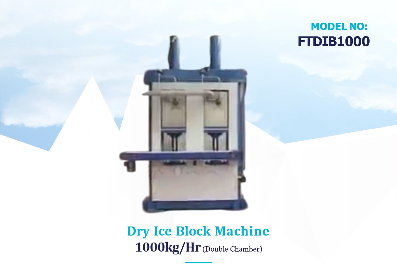 FTDIB 1000 — Dry Ice Block Machine 1000kg/hr Double Chamber