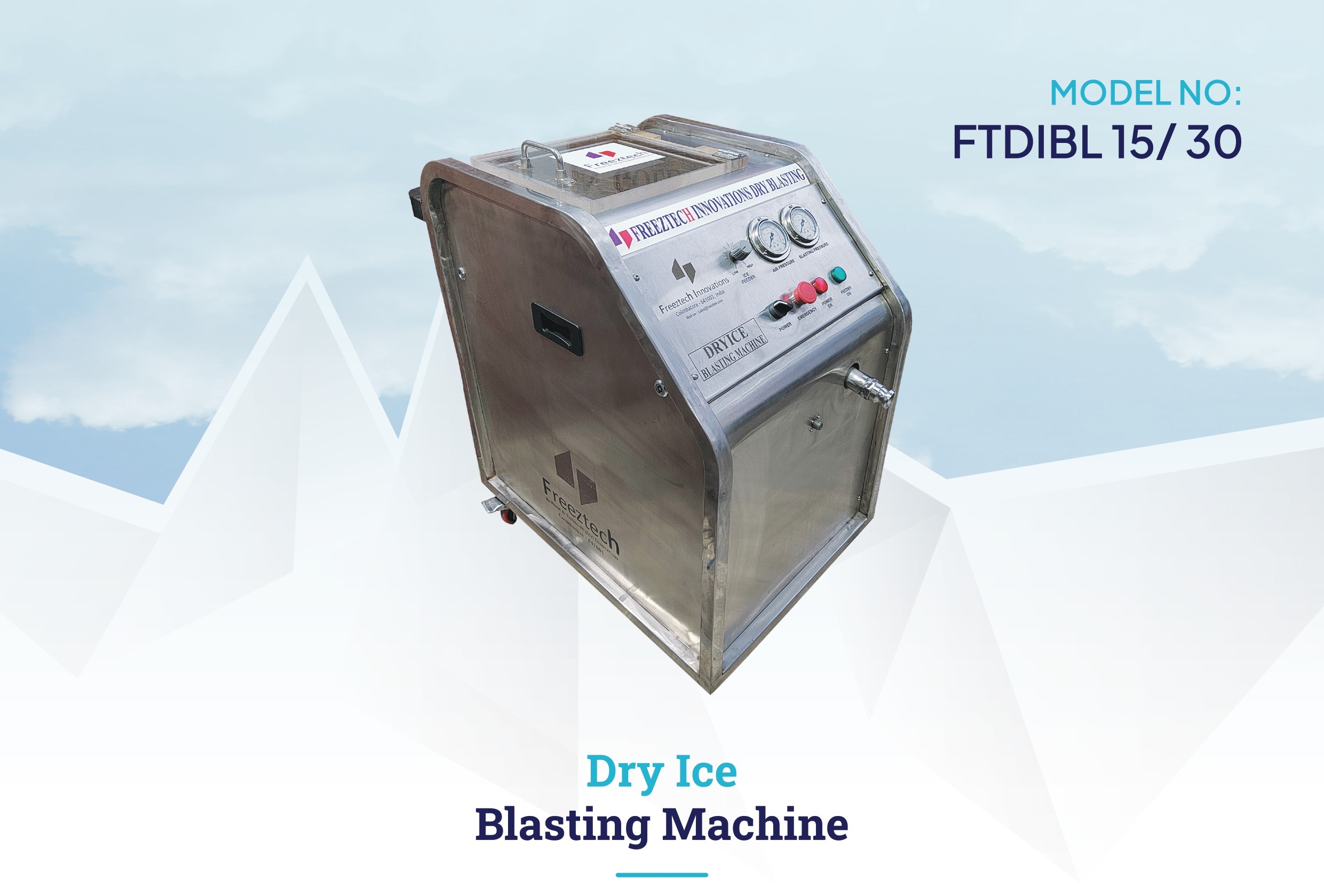 FTDIBL 15|30 Dry Ice Blasting Machine